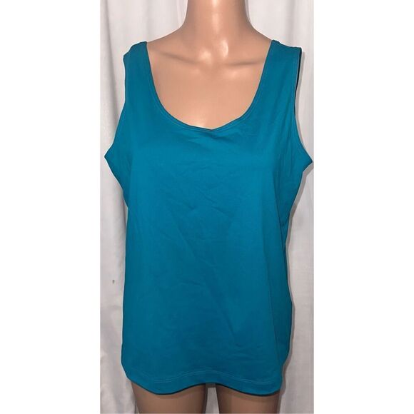 Chico's Tops - Beautiful Chico's TEAL BLUE soft and stretchy Sleveless Blouse SIZE 2 (Medium) G